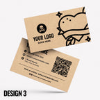 Custom Kraft Business Card Printing | Tattoo studio artist piercing piercer body art jewellery tats ink inked businesses parlour salon