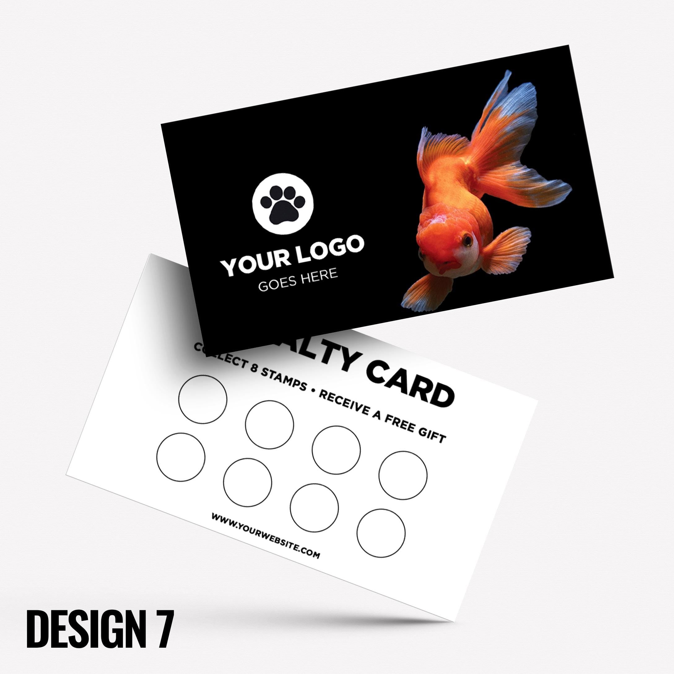 Custom printed loyalty reward cards | Dog Cat Pets Shop Pet Walking Grooming Printed Prints Animals Supplies Businesses