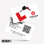 Custom Business Card Printing | Driving school instructor drive lesson learner learn car street roads businesses