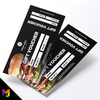 Custom printed gift vouchers | Perforated stubs | Food Restaurant Takeaway Burgers Buns Smash Burger