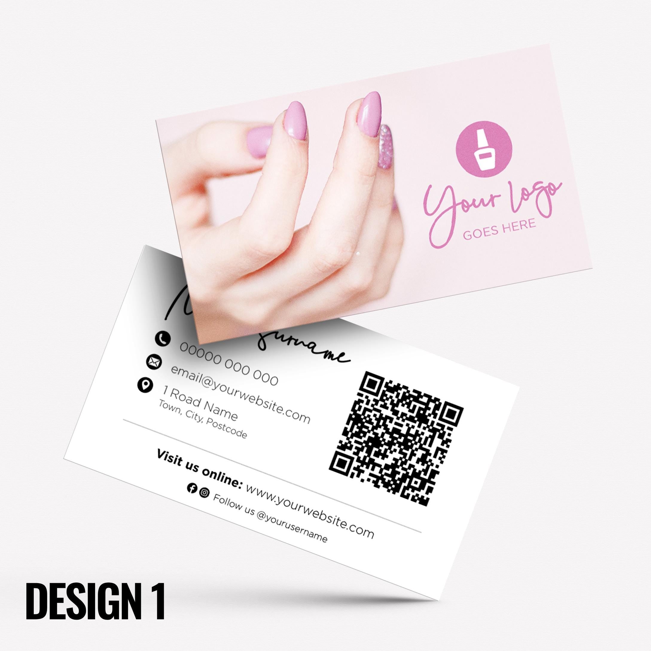 Custom Business Card Printing | Nail artist beautician nails beauty art female hands businesses