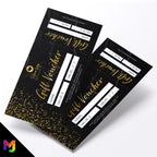 Custom printed gift vouchers | Perforated stubs | Marble Gold Black Modern Sparkle Style Modern Elegant Fancy