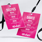 Personalised Hen night party festival style VIP pass & lanyard Invitations Invites