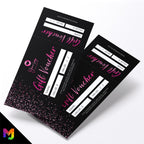 Custom printed gift vouchers | Perforated stubs | Black hot pink glitter style modern fancy professional