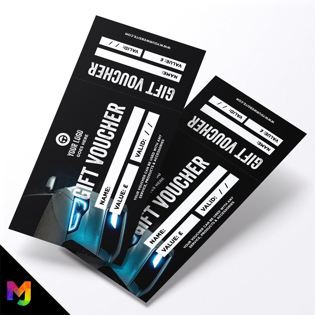 Custom printed gift vouchers | Perforated stubs | Car Vehicle Valet Showroom Auto Car Wash 1
