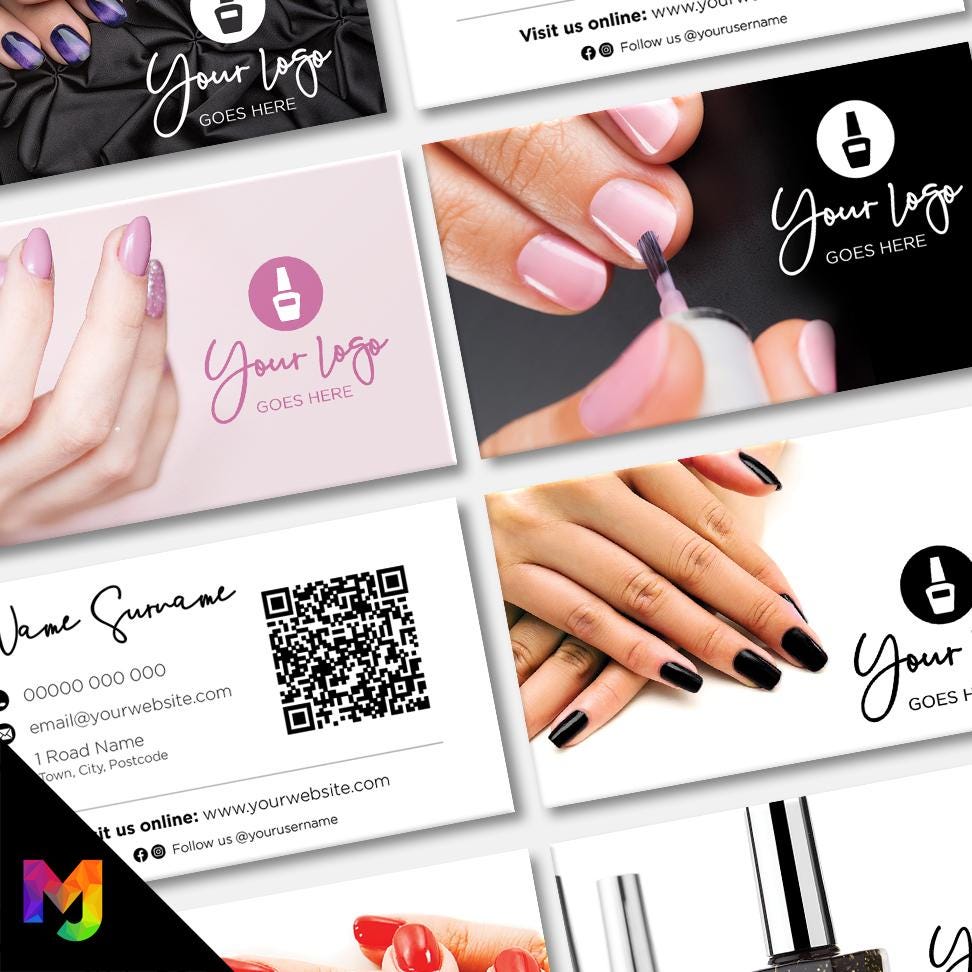 Custom Business Card Printing | Nail artist beautician nails beauty art female hands businesses