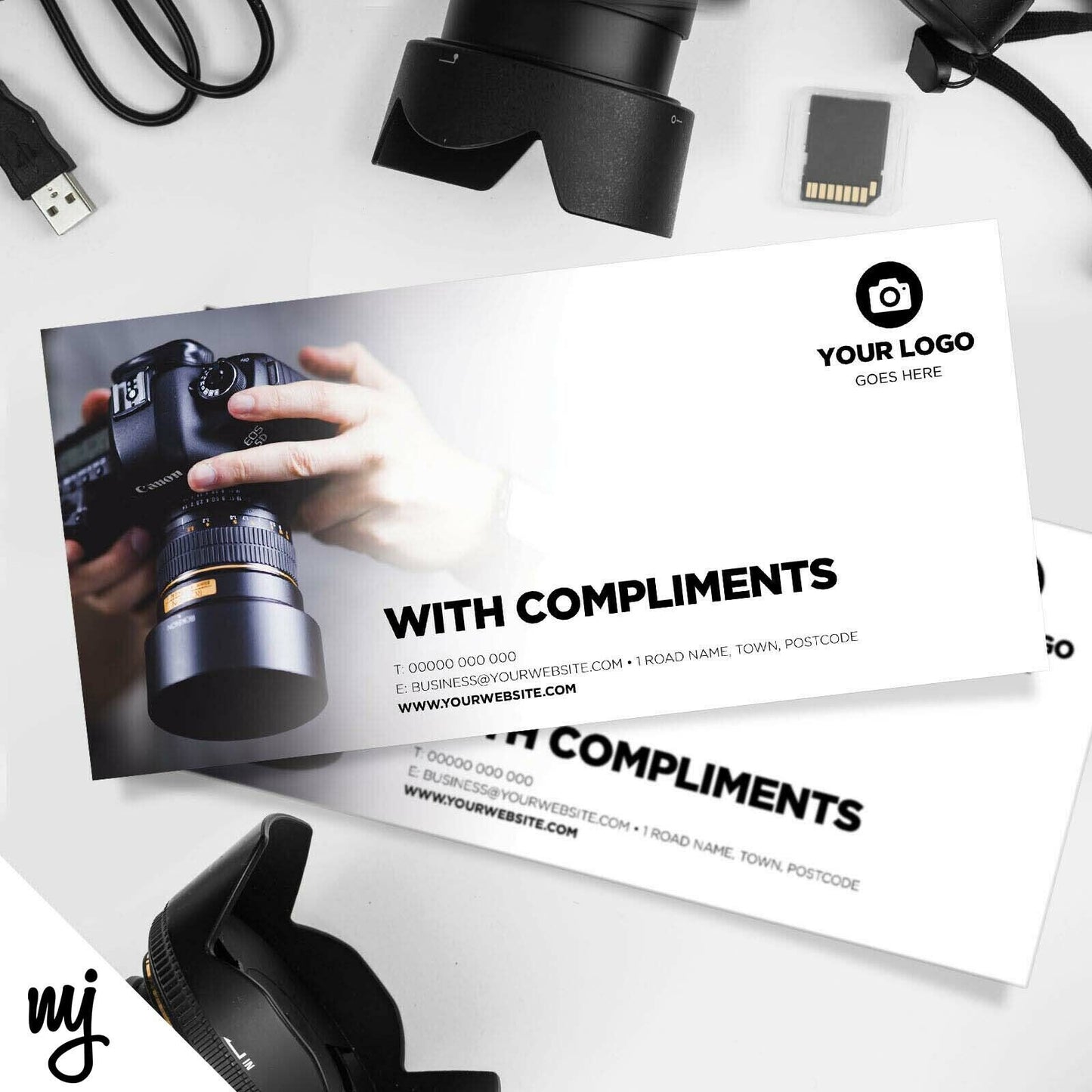 Custom Compliment Slip Printing | Photographer Wedding Photography Studio 02