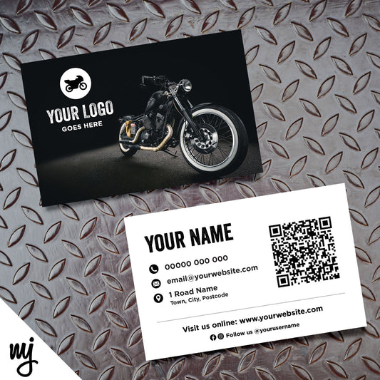 Custom Business Card Printing | Motorbike Bike Motorcycle Shop Supplies 02