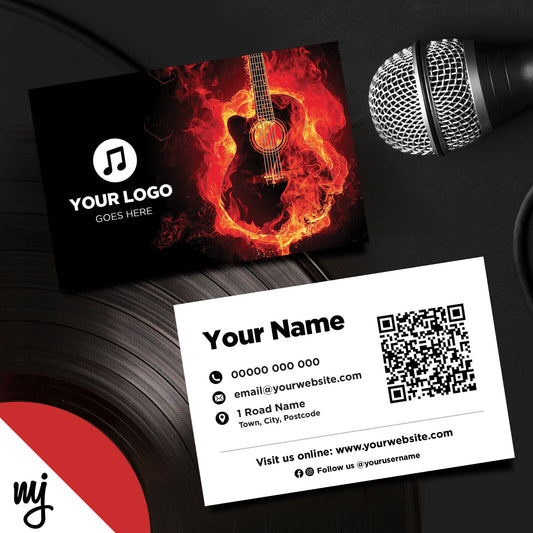 Custom Business Card Printing | Music Shop Guitar Supplies Business 2