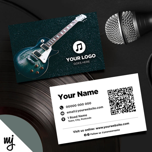 Custom Business Card Printing | Music Shop Guitar Supplies Business 1
