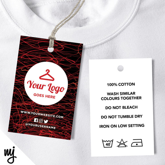 Red Lines Swing Tags