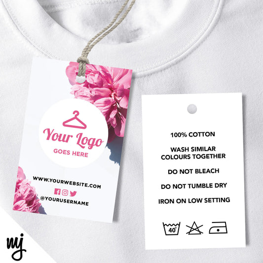Pink Floral Swing Tags