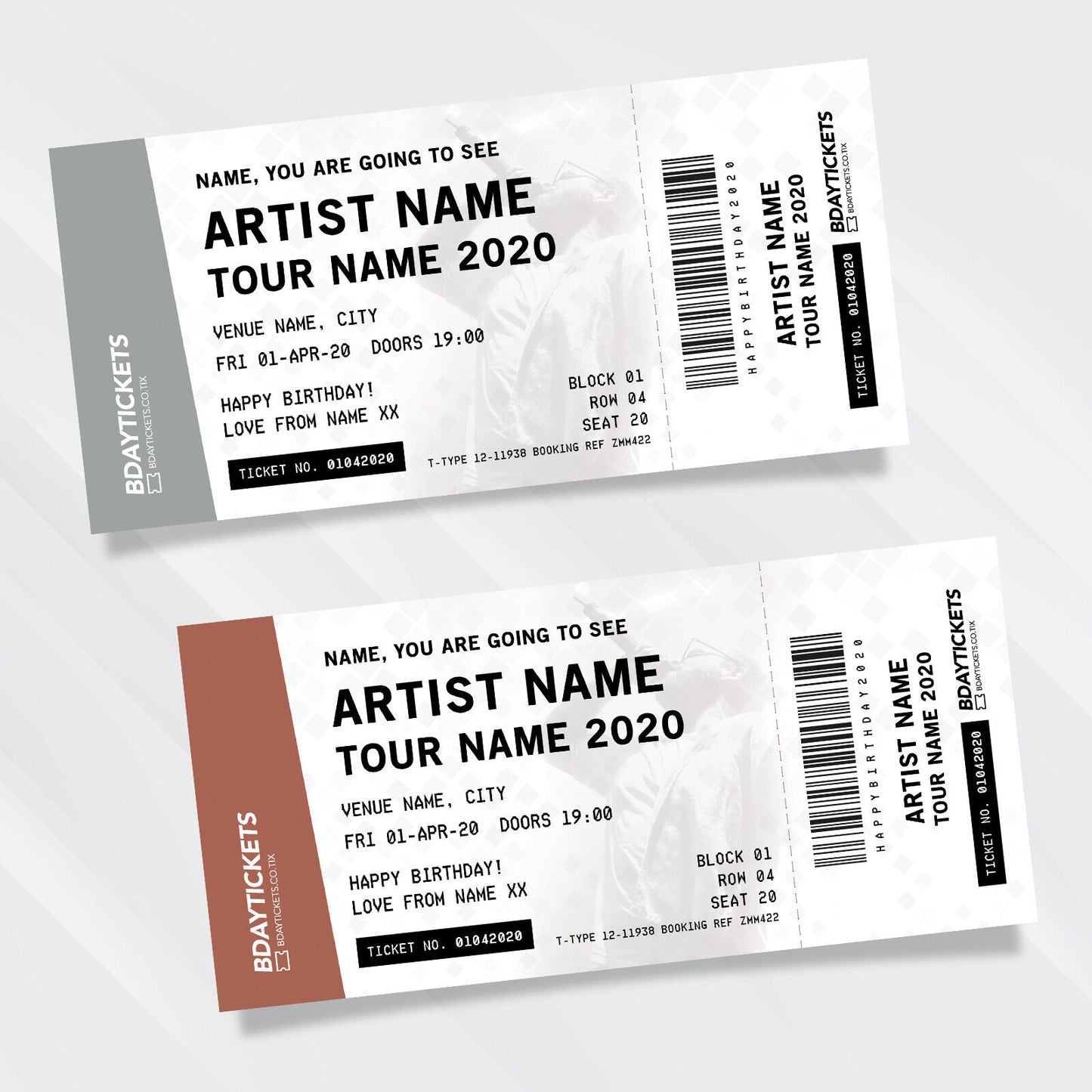 Personalised Mock Gig/Event Ticket