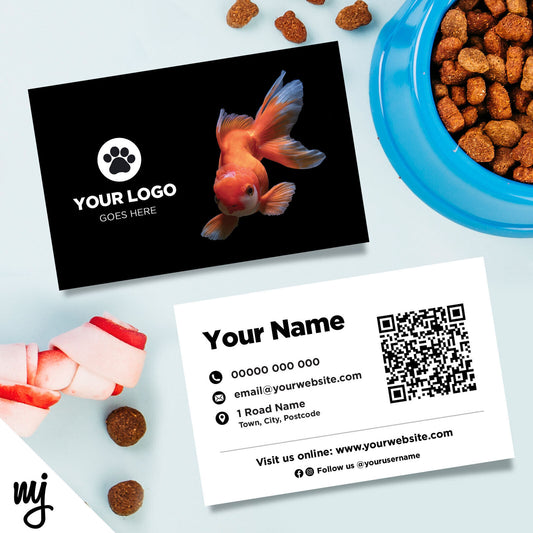 Custom Business Card Printing | Fishing Sports Supplies Pet Shop Business Fish