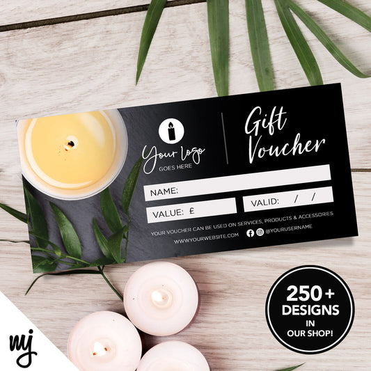 Custom Printed Business Gift Vouchers | Candles Candle Wax Melt Scent 01