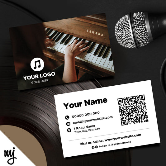 Custom Business Card Printing | Music Shop Piano Supplies Business 6