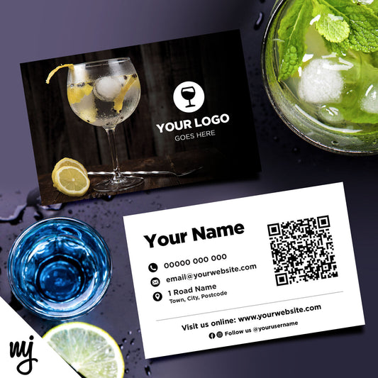 Custom Business Card Printing | Cocktail Bar Restaurant Drinks Pub 05