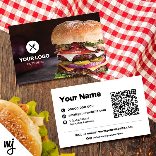 Custom Business Card Printing | Fast Food Restaurant Takeaway Burger 04