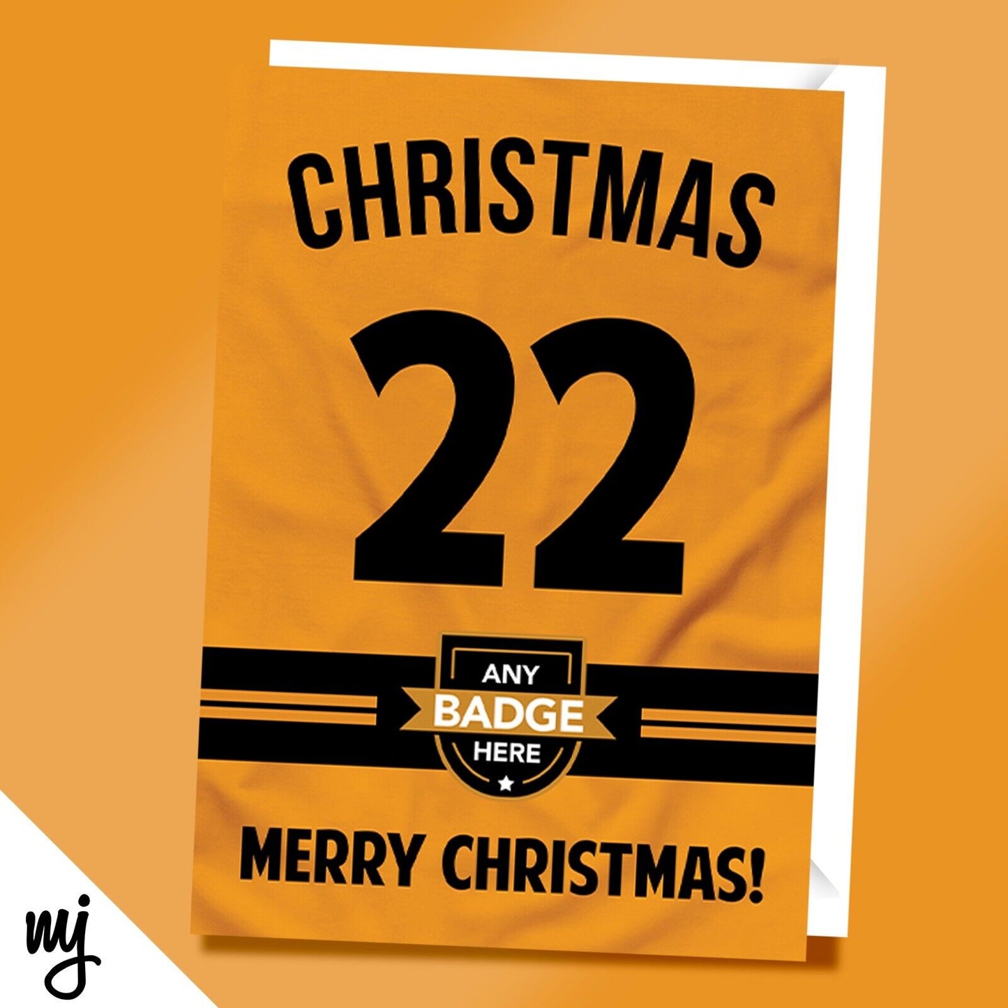 Football Shirt Christmas Card | Orange