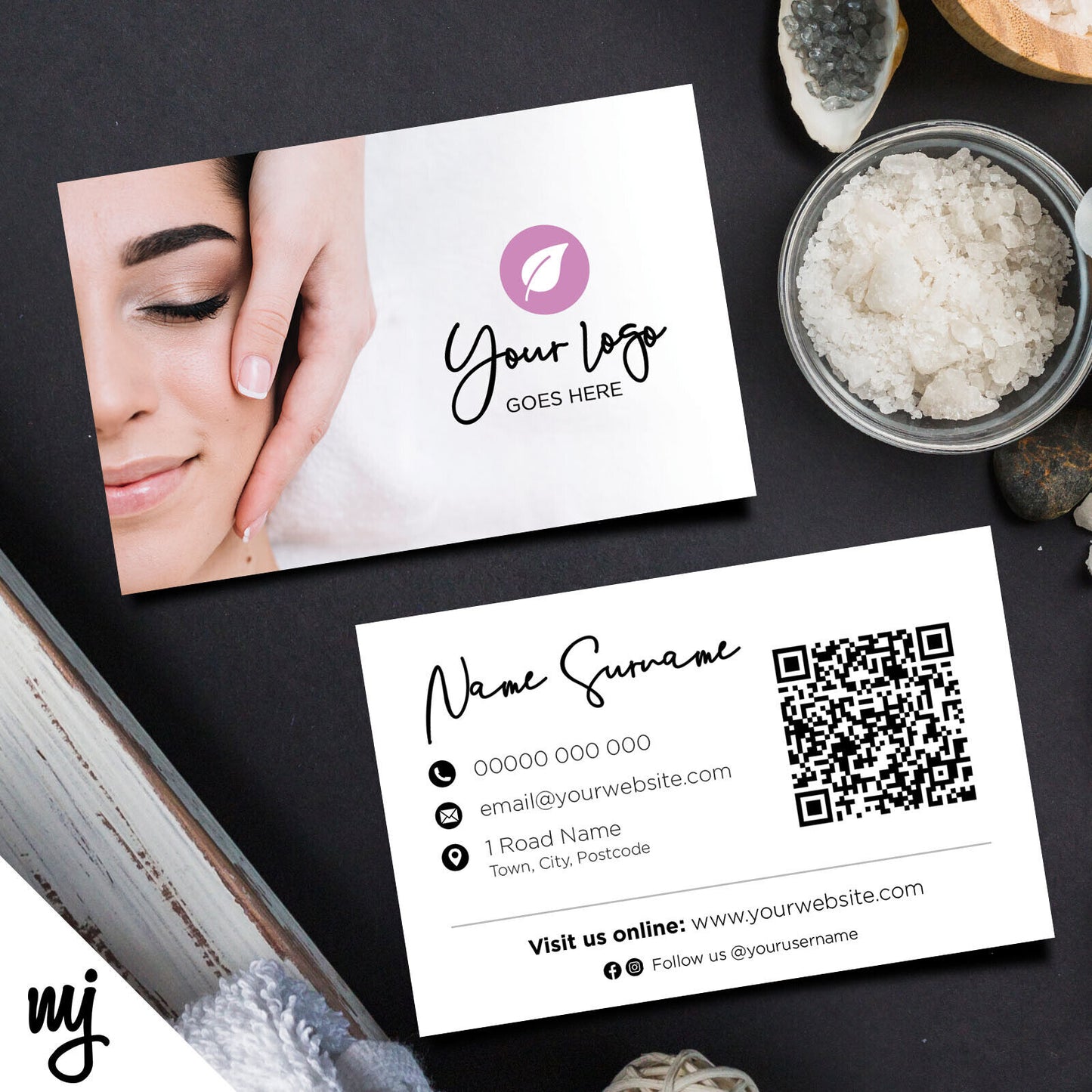 Custom Business Card Printing | Massage Masseur Beauty Therapist Health 01