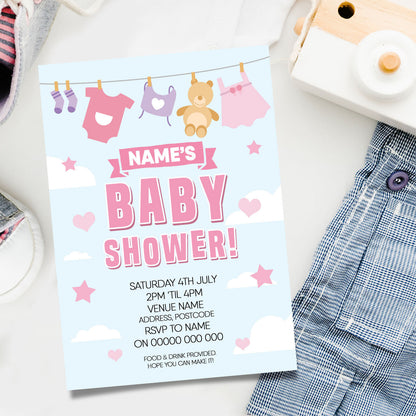 Baby Shower Invitations | Pink / Blue