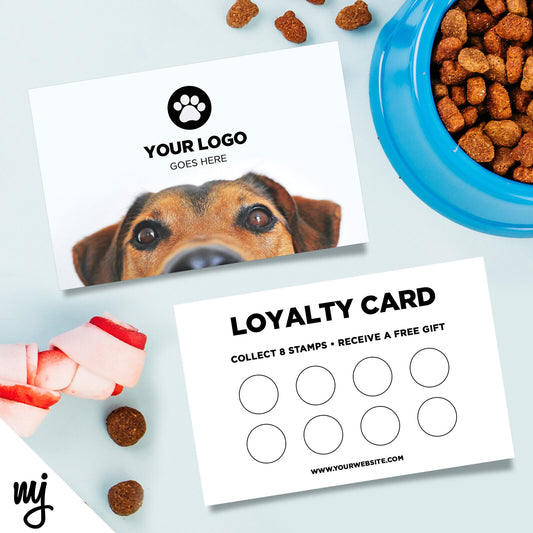 Custom Loyalty Card Printing | Dog Walking Sitter Pet Shop Supplies Grooming 02