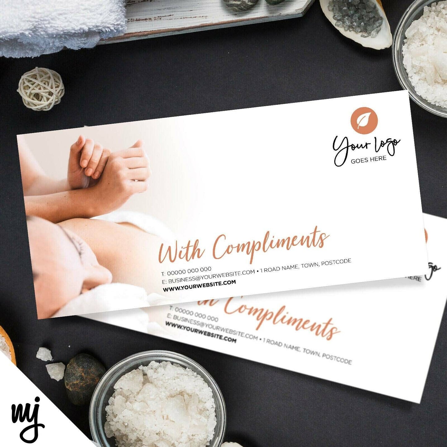 Custom Compliment Slip Printing | Massage Masseur Beauty Therapist Health 02