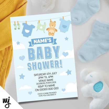 Personalised Baby Shower / Gender Reveal Party Invitations | Cute Pink Design