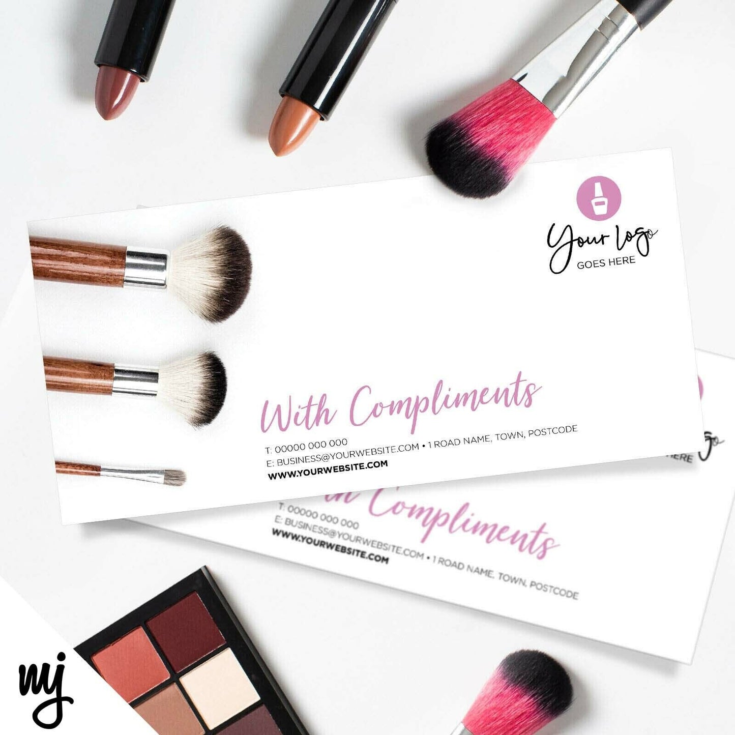 Custom Compliment Slip Printing | Make Up Artist Beauty Glamour 04