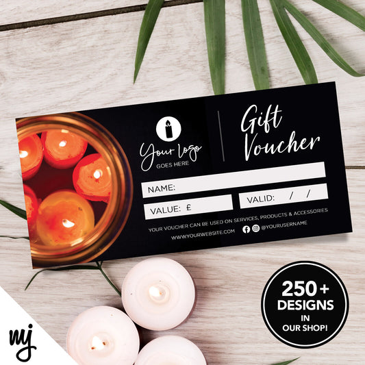 Custom Printed Business Gift Vouchers | Candles Candle Wax Melt Scent 03