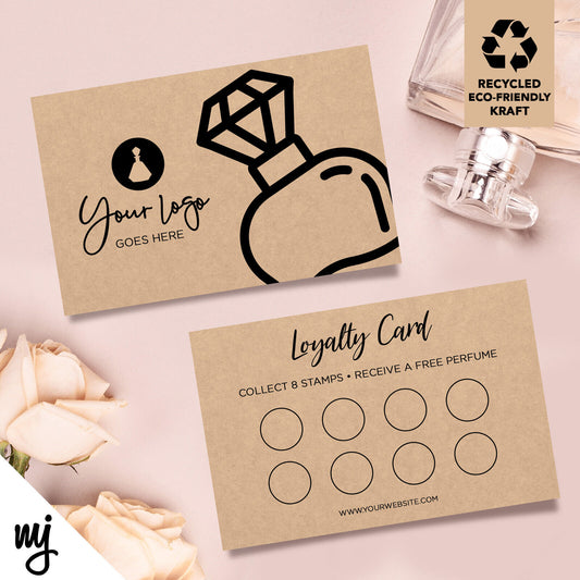 Kraft Loyalty Cards Eco Recyclable | Perfume Fragrance Scent Spray Smellies 02